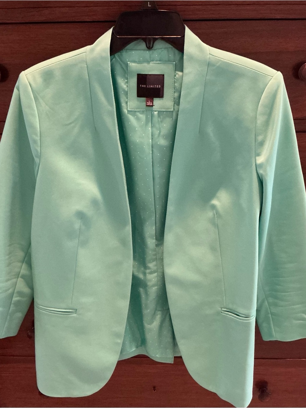 The Limited Mint Green Open-Front Blazer